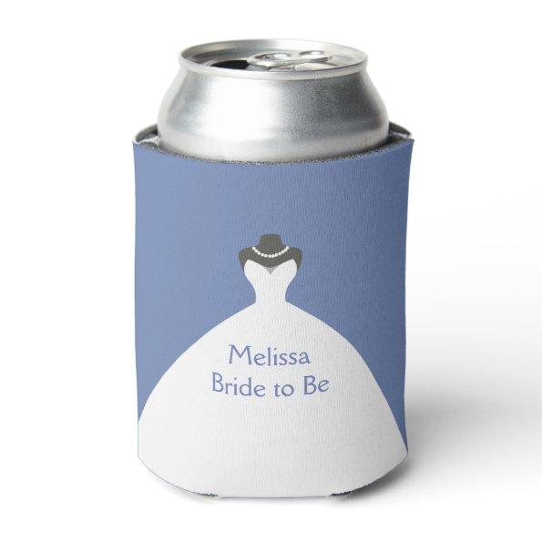 A lovely wedding gown bridal shower can cooler