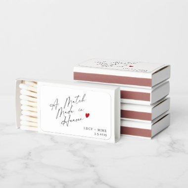 A match made in Heaven minimalist script Matchbox