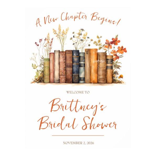 A New Chapter Begins! Autumn Floral  Poster