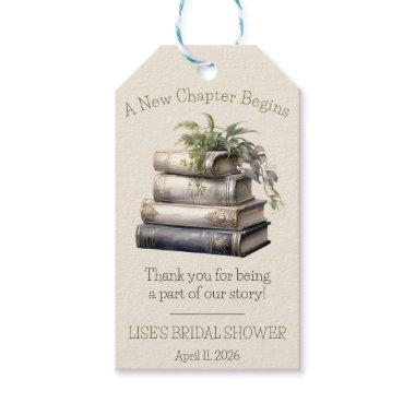 A New Chapter Begins, Book Theme  Gift Tags