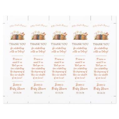 A New Chapter Begins! Bookmark Shower Favor