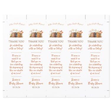 A New Chapter Begins! Bookmark Shower Favor