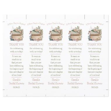A New Chapter Begins! Bookmark Shower Favor