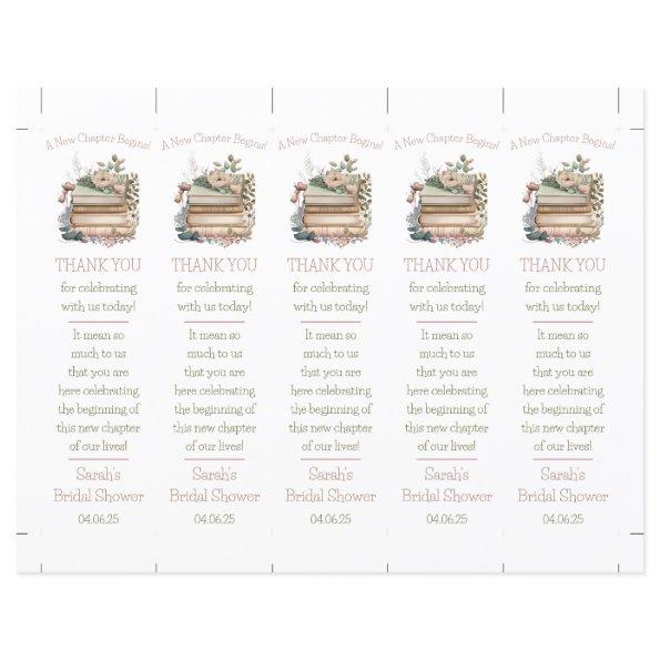 A New Chapter Begins! Bookmark Shower Favor