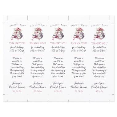 A New Chapter Begins! Bookmark Shower Favor