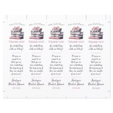 A New Chapter Begins! Bookmark Shower Favor