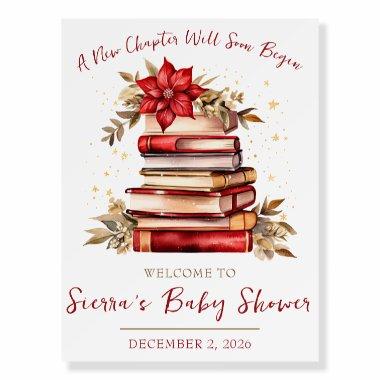 A New Chapter Begins Christmas Shower Welcome Sign