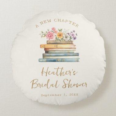 A New Chapter Books  Round Pillow
