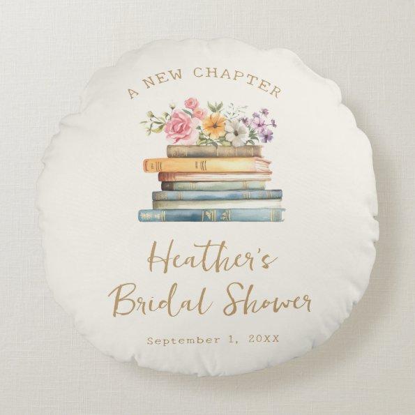 A New Chapter Books  Round Pillow