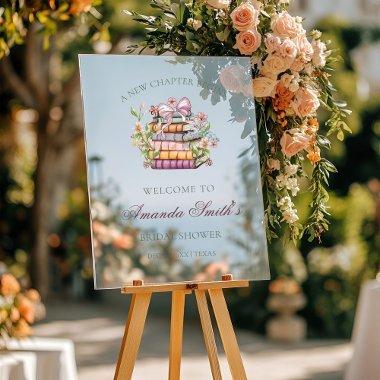 A New Chapter Story Book  Welcome Sig Acrylic Sign