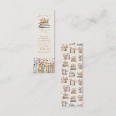 A New Chapter Wildflower Book Bookmark Favor Mini Business