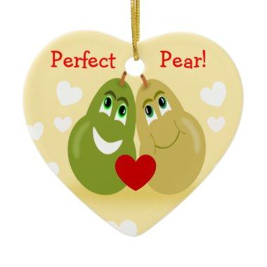 A Perfect Pear Couples Personalized Ornament