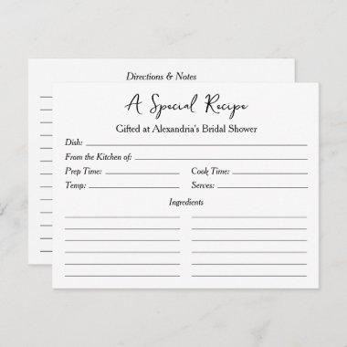 A Special Recipe for Bridal Shower Gifting Invitations