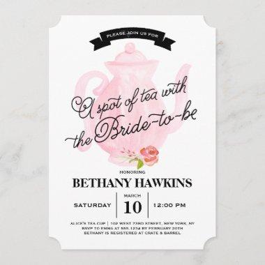 A Spot of Tea with the Bride-to-be | Bridal Shower Invitations