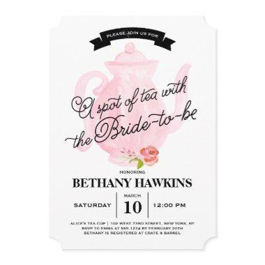 A Spot of Tea with the Bride-to-be | Bridal Shower Invitations