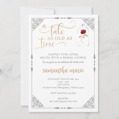 A Tale As Old As Time Bridal Shower Invitations