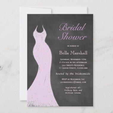 A Vintage Purple Bridal Shower Invitations