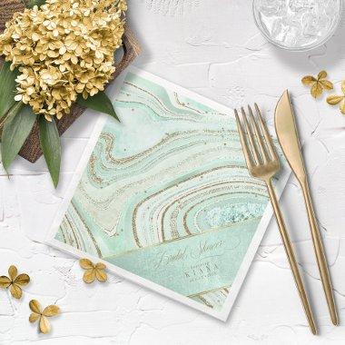 Abstract Agate  Mint ID827 Napkins