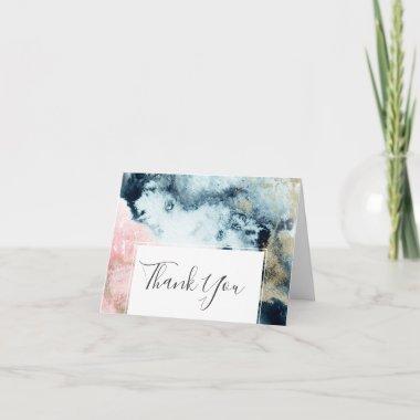 Abstract Celestial Watercolor Thank You Invitations