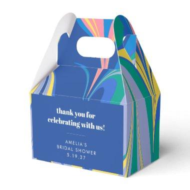 Abstract Colorful Custom Bridal Shower Thank You Favor Boxes