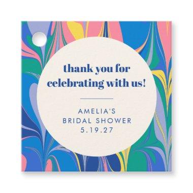 Abstract Colorful Custom  Thank You Favor Tags