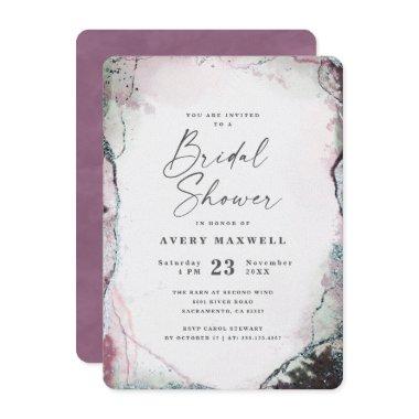 Abstract Ethereal Wisteria Purple Bridal Shower Invitations