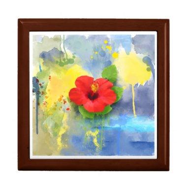 Abstract Hibiscus Flower Gift Box