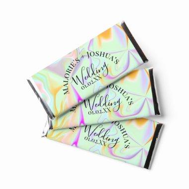 Abstract Holographic Liquid Wedding Hershey Bar Favors