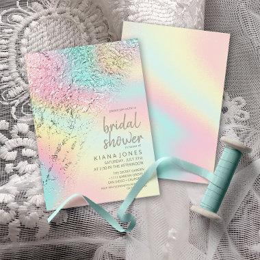 Abstract Holographic Rainbow Bridal Shower ID775 Invitations