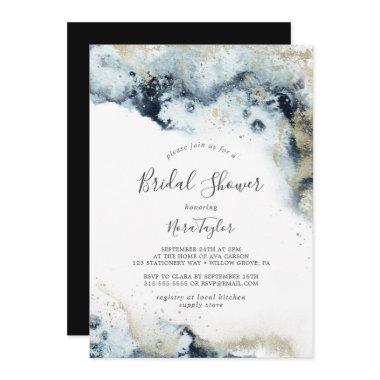 Abstract Navy Watercolor