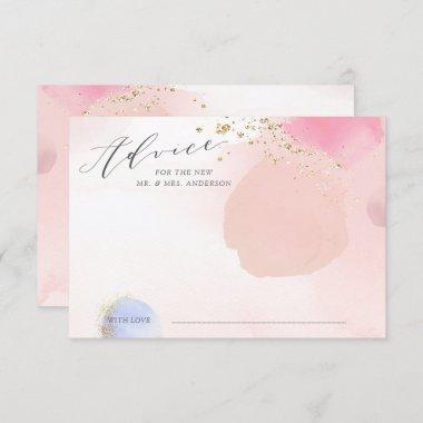 Abstract Pastel Circles Advice Card Bridal Shower