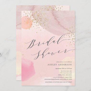 Abstract Pastel Circles Bridal Shower Invitations
