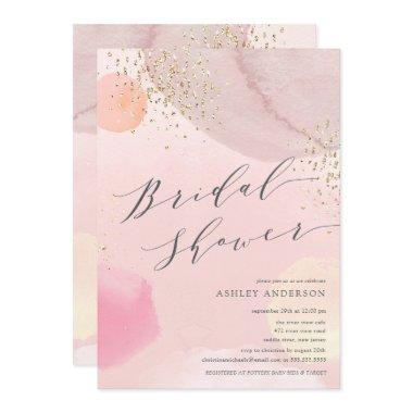 Abstract Pastel Circles Bridal Shower Invitations