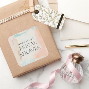 Abstract Pastel Painting Elegant  Square Sticker