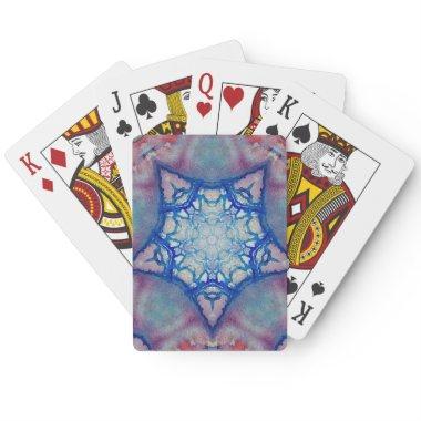 ABSTRACT PINK BLUE FUCHSIA STAR POKER