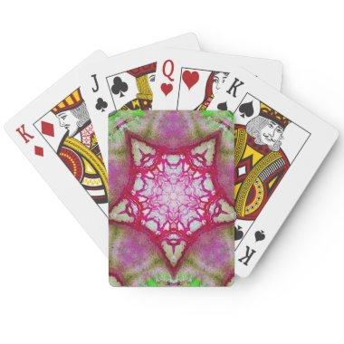 ABSTRACT PINK FUCHSIA STAR POKER