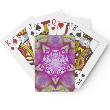 ABSTRACT PINK PURPLE FUCHSIA STAR POKER
