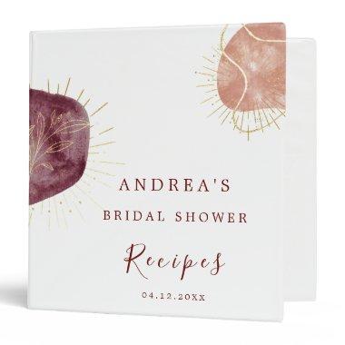 Abstract Shape  Recipe 3 Ring Binder