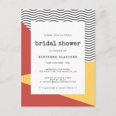 Abstract shapes Bridal shower invitation PostInvitations