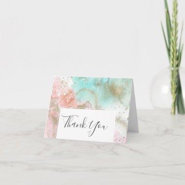 Abstract Summer Watercolor Thank You Invitations
