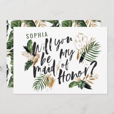 Abstract tropical Maid of Honor