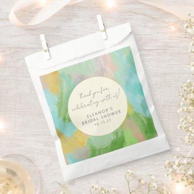 Abstract Watercolor Bridal Shower Custom Thank You Favor Bag