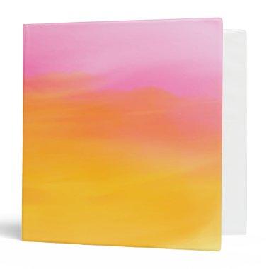 Abstract Watercolor Soft Background 3 Ring Binder