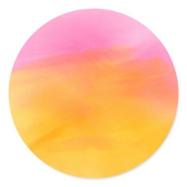 Abstract Watercolor Soft Background Classic Round Sticker