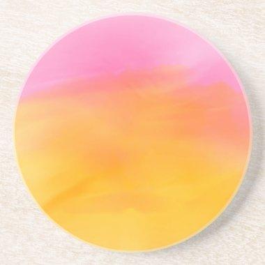 Abstract Watercolor Soft Background Coaster