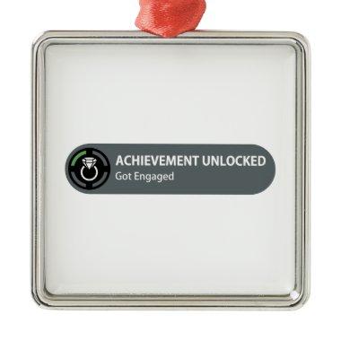 Achievement Unlocked - Got Engaged Metal Ornament