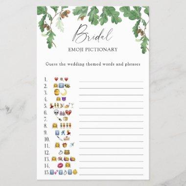 Acorn tree - bridal shower emoji pictionary game