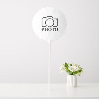 Add Personalized Photo Wedding Modern Cute Elegant Balloon