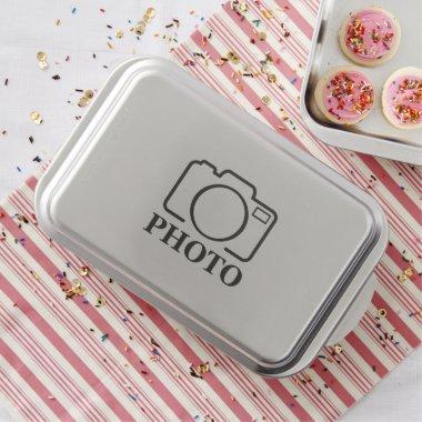 Add Personalized Photo Wedding Modern Cute Elegant Cake Pan