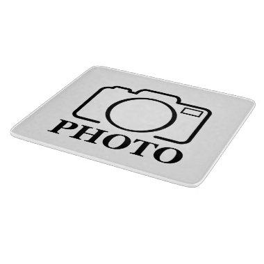 Add Personalized Photo Wedding Modern Cute Elegant Cutting Board